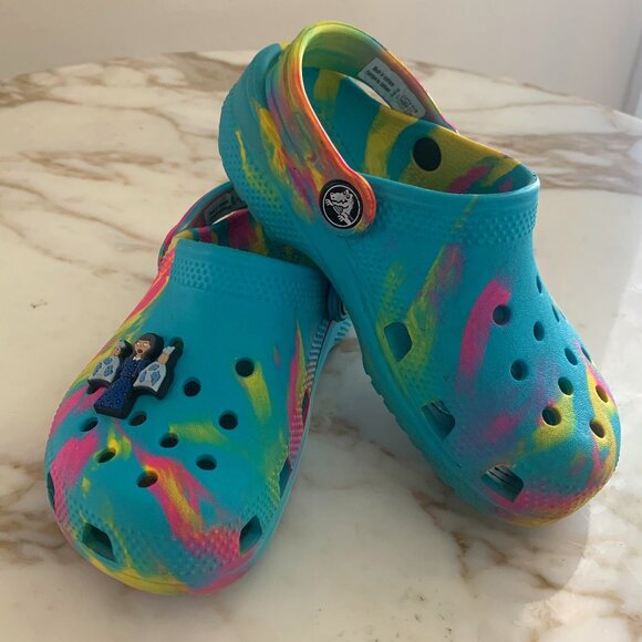 CROCS Toddler Classic Marbled Clog - Size 11C - Picture 1 of 7